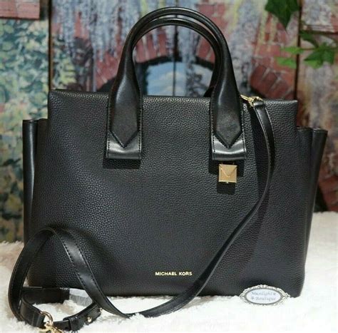 michael kors rollins large black|MICHAEL Michael Kors Rollins Large Satchel .